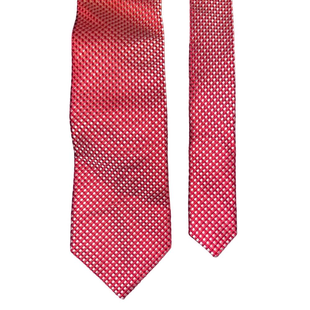 Alara Men's Silk Tie  Red Bold Pattern